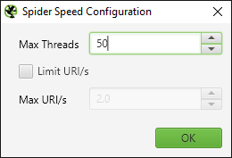 spider speed settings