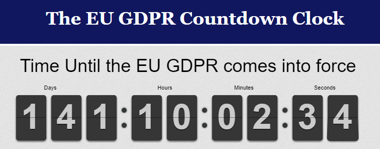 countdown to GDPR